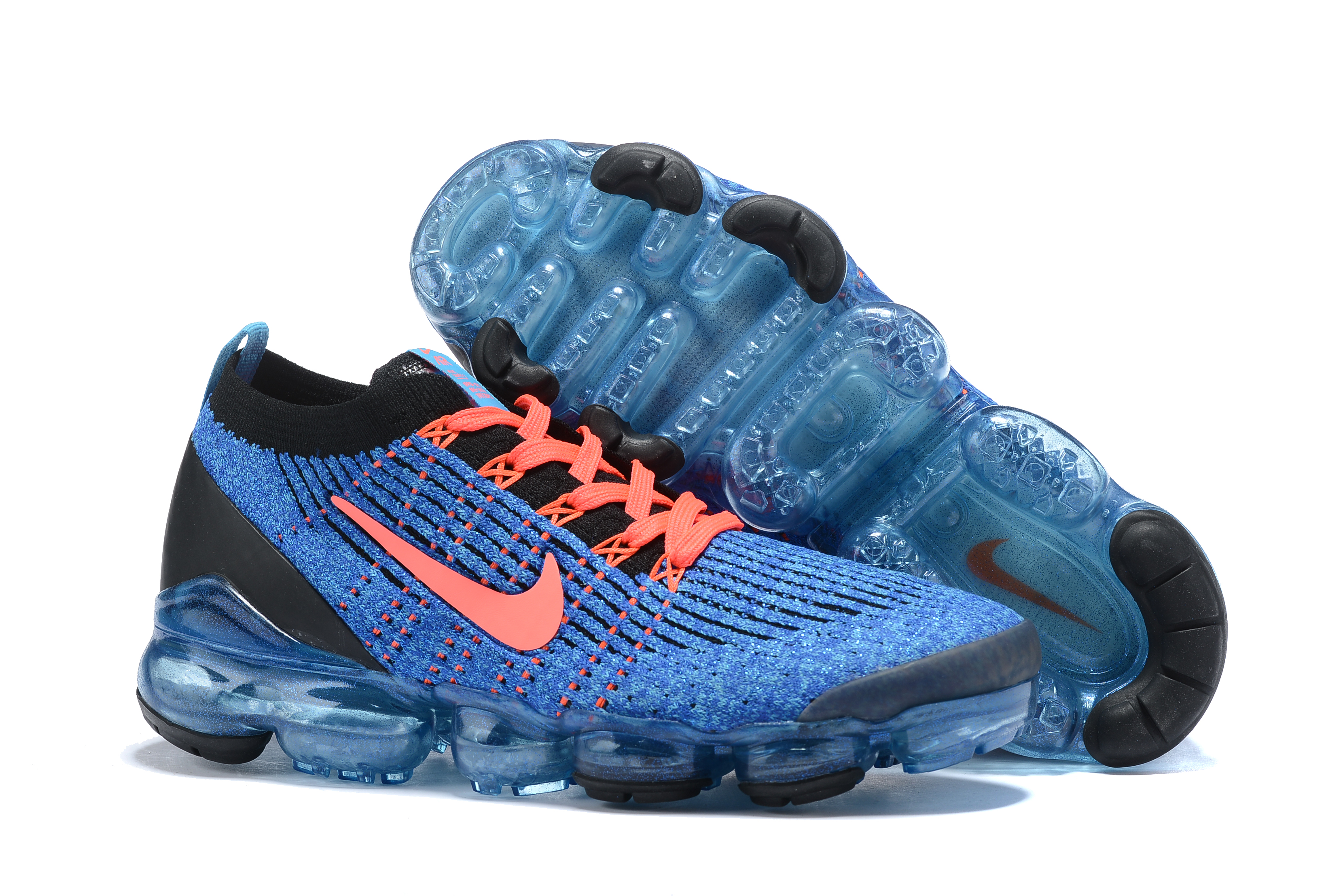 2019 Nike Air VaporMax Flyknit 3.0 Blue Orange Black Shoes